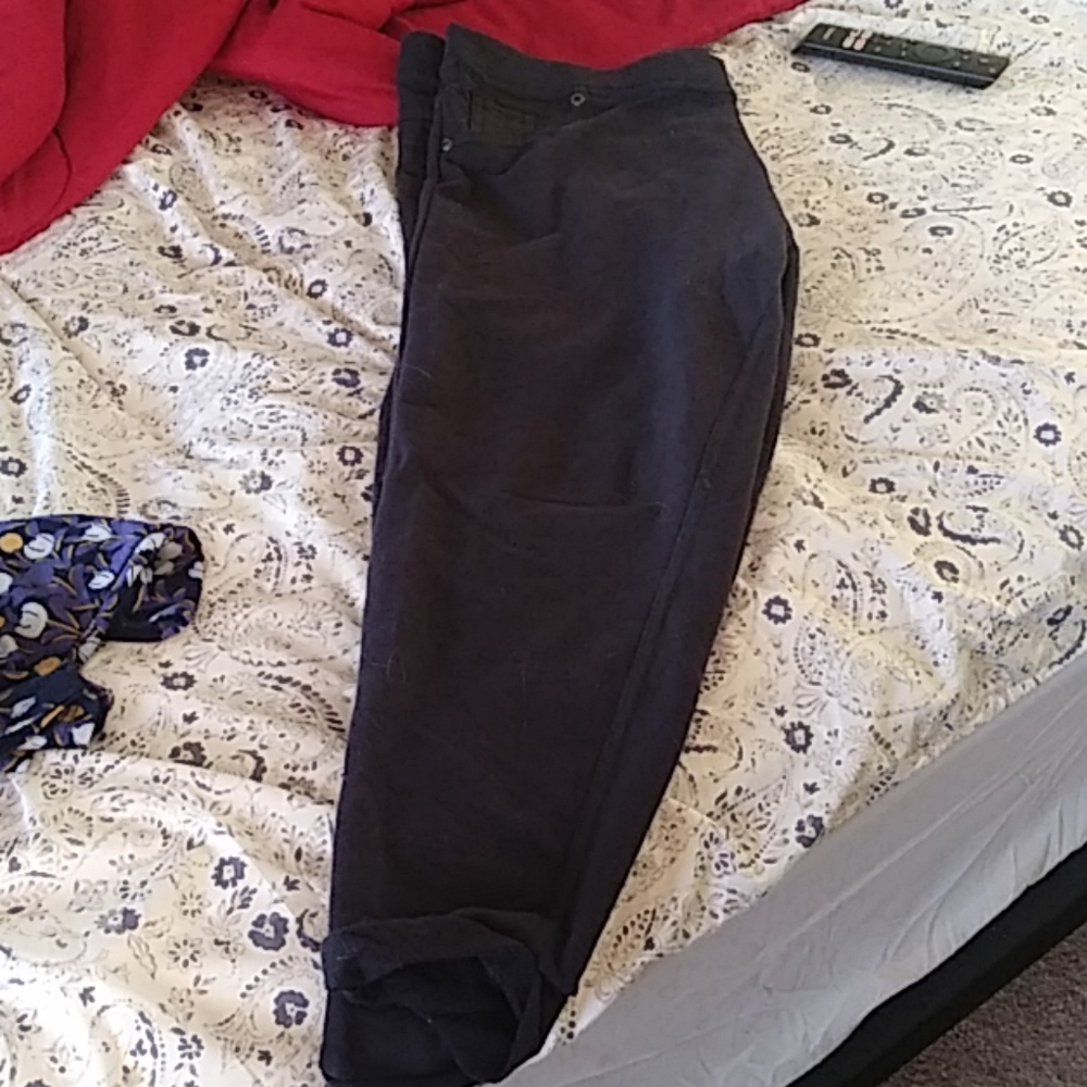 Blue sweat pants style leggings
